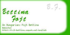 bettina fojt business card